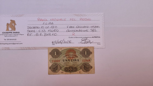 Banca nazionale nel regno - regno, 1
