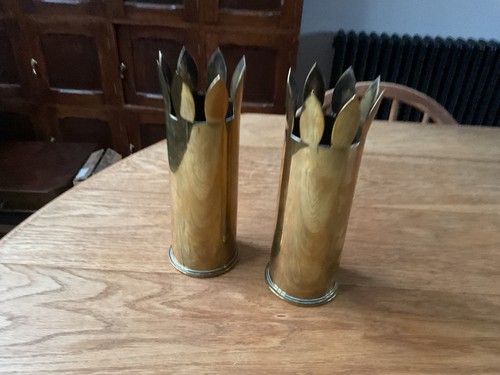 Ww1 pair brass trench - ww1, of