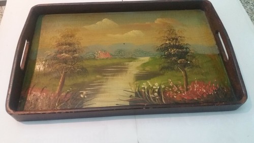 Vassoio vintage legno - vintage, in