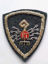 Distintivo Omerale Radio Telegrafista ricamo panno grigio. G.di F. Esercito