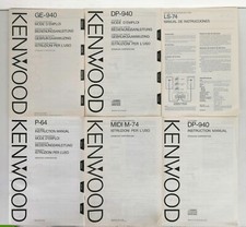KENWOOD - LOTTO 6 MANUALI ORIGINALI - GE-940 / DP-940 / MIDI M-74