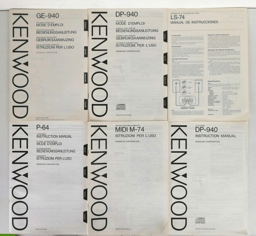 Kenwood lotto 6 manuali - -,