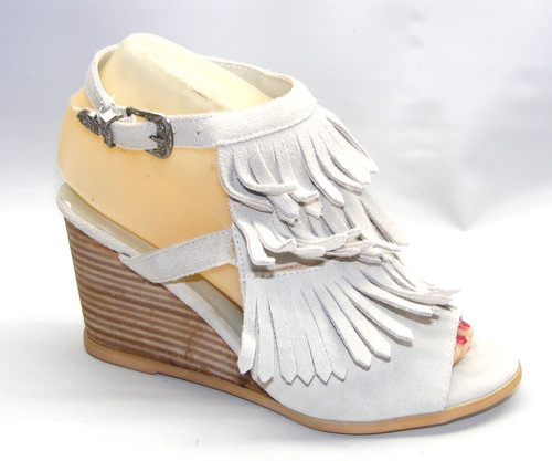 Sandali con zeppa - , frange