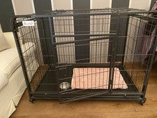 Gabbia per cani tg grande.aPawHut Kennel per Cani Pieghevole Porta con Blocco 