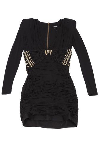 Balmain mini abito nero - mini,