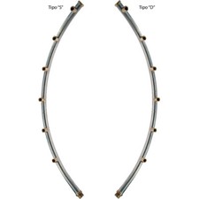 coppia Aste curve in acciaio