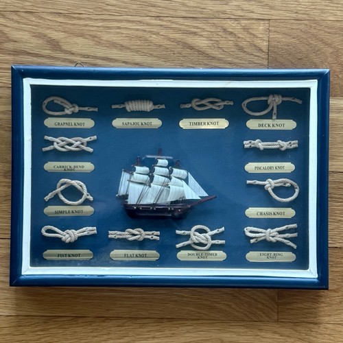 Nautical rope knot shadow box - rope,