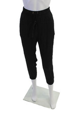 Pantalone donna Enza Costa coulisse elasticizzato casual skinny nero taglia 3