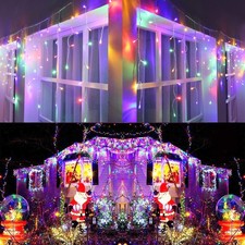 Joomer Luci Natale Esterno Cascata 9M 300LED Luci Natalizie da Esterno con Timer