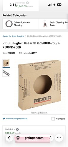 Treccia ridgid modello - ridgid, 5/8"