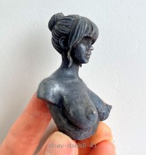 Statua busto ragazza ottone