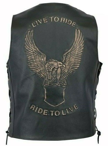 Gilet pelle motociclista - gilet,