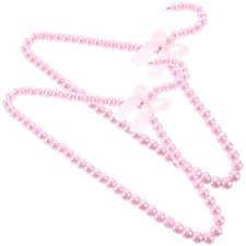  2 Pcs Asta Appendiabiti Grucce Perle Rack Sospeso Vestiti Con Clip