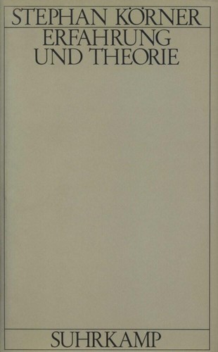Erfahrung und theorie - theorie, stephan
