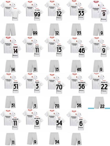 Kit maglia pantaloncino - maglia, milan