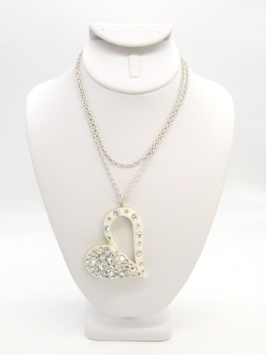 Collana catena smaltata bianca