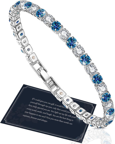4mm bracciale tennis argento - 4mm,