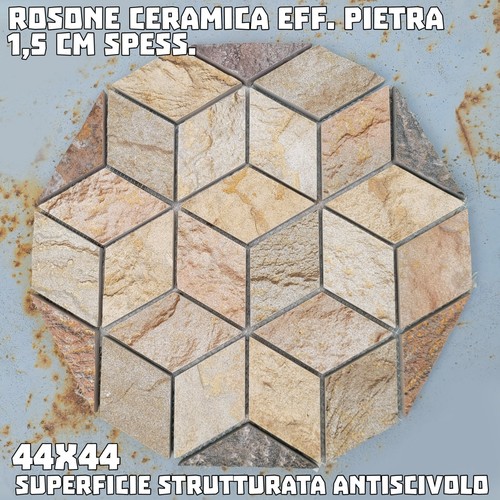 Rosone ceramica effetto pietra - rosone,