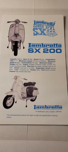 Lambretta 200 volantino - 200,