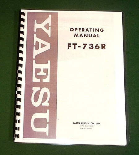 Yaesu 736r manuale di - yaesu, ft-736r