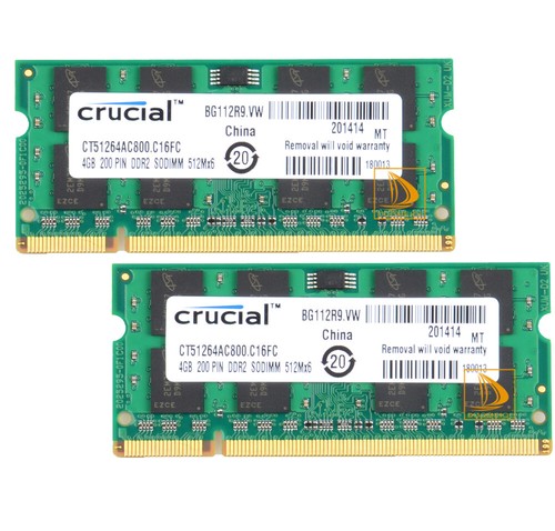 Crucial kits x 4 - 8, gb