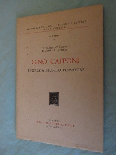 Gino capponi linguista - linguista, storico