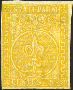 Parma 1853 giglio borbonico - 1853/55,