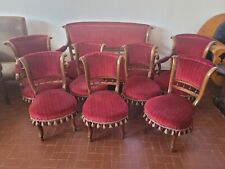 Salotto Luigi Filippo in mogano ottimo stato 8 pezzi