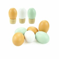 Porta uova/porta uova di pollo in legno naturale portaoggetti decorazione pasquale giocattolo artigianale 