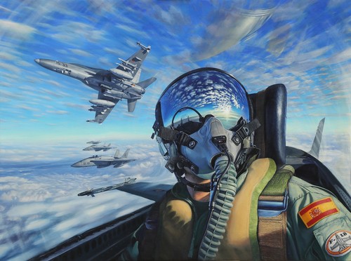 Aereo militare bandiera spagna