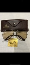 Ray Ban Aviator Leather B&L Vintage Con Custodia Originale 62-14