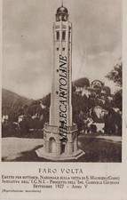 BRUNATE:  1927 Faro A. Volta -onoranze 1° cent. della morte - con intero postale