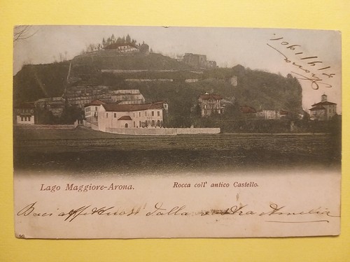Arona veduta rocca - (novara).,
