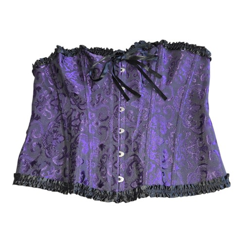 Top corsetto broccato