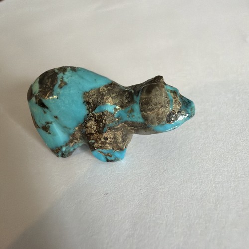 Orso turchese intagliato - , a