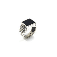 Anello in argento 925 onice