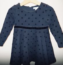 Neonata bimba abito vestitino 18 mesi 80 cm maniche lunghe Okaidi maglia a pois