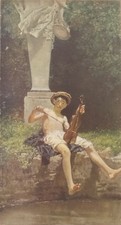 Antica stampa a colori del