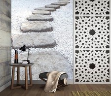 Carta da parati 3D pietra grigia R7898 autoadesiva rimovibile luna