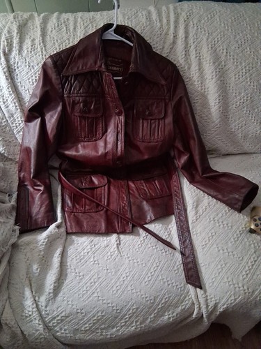 Giacca pelle vintage conceria