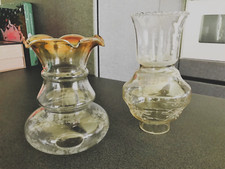 2 VECCHI VETRI per LAMPADE A