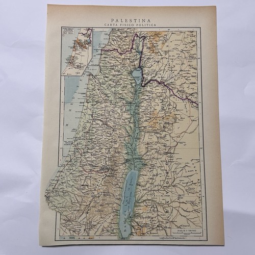 Mappa storica palestina 1950 - mappa,
