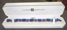 Bracciale Littman Jewelers Art Decò Pietre Blu in Astuccio