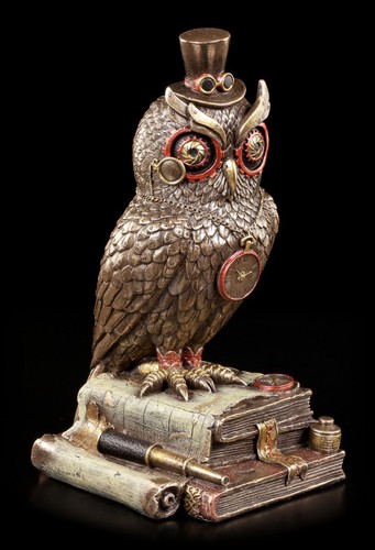 Statuina steampunk gufo - steampunk, con