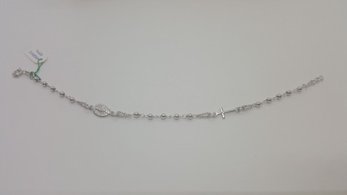 Bracciale rosario argento - bracciale, in