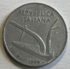 Italy 10 Lire minted 1956 -