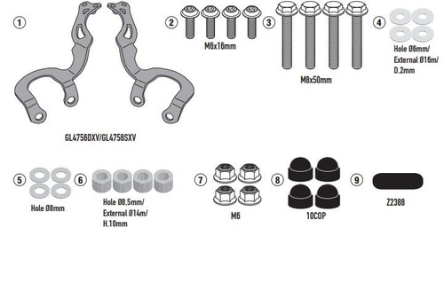 Kit attacchi givi - kit,