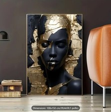 Tela d'Arte Moderna Senza Cornice Ritratto Femminile - Mosaico Pittura su Tela