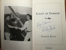 FLIGHT OF PASSAGE A MEMOIR - RINKER BUCK - AUTOGRAFATO - DA COLLEZIONE - 1997