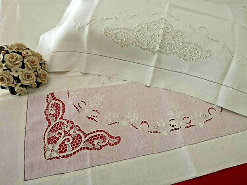 Museale lenzuolo puro lino - , con